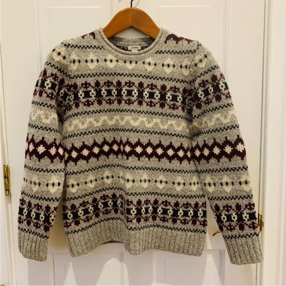 Vintage LL Bean Women's Icelandic Lambs Wool Sweater Size Small